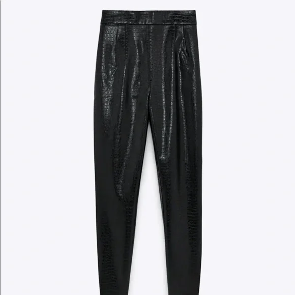 Zara Faux Leather Pants - Picture 4 of 6